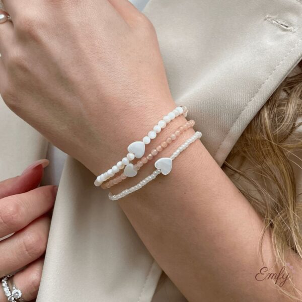 Heart ásványkarkötő szett